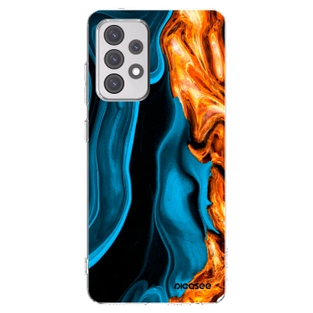 Picasee átlátszó szilikon tok az alábbi mobiltelefonokra Samsung Galaxy A52s 5G A528B - Gold blue