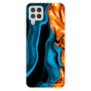 Picasee átlátszó szilikon tok az alábbi mobiltelefonokra Samsung Galaxy A22 A225F 4G - Gold blue