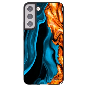 Picasee fekete szilikon tok az alábbi mobiltelefonokra Samsung Galaxy S22+ 5G - Gold blue