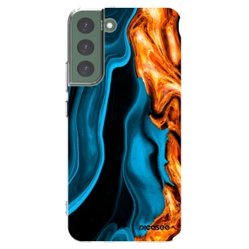 Picasee átlátszó szilikon tok az alábbi mobiltelefonokra Samsung Galaxy S22+ 5G - Gold blue