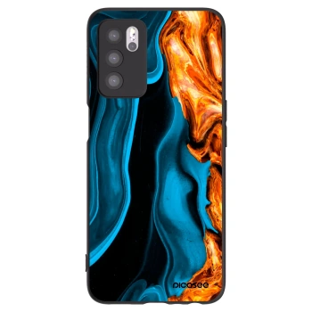 Picasee fekete szilikon tok az alábbi mobiltelefonokra OPPO A16 - Gold blue