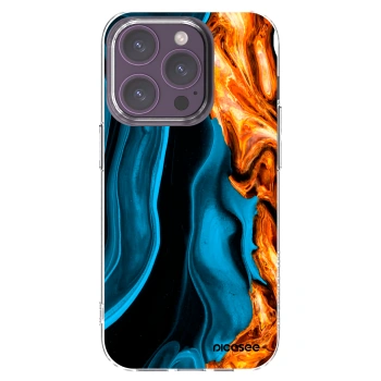 Picasee átlátszó szilikon tok az alábbi mobiltelefonokra Apple iPhone 14 Pro - Gold blue