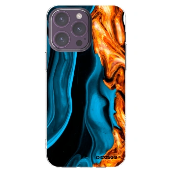 Picasee átlátszó szilikon tok az alábbi mobiltelefonokra Apple iPhone 14 Pro Max - Gold blue