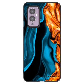 Picasee fekete szilikon tok az alábbi mobiltelefonokra OnePlus 9 - Gold blue