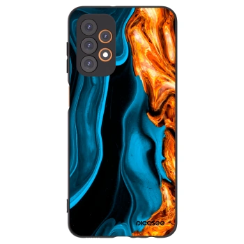 Picasee fekete szilikon tok az alábbi mobiltelefonokra Samsung Galaxy A23 A236B 5G - Gold blue