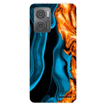 Picasee átlátszó szilikon tok az alábbi mobiltelefonokra Xiaomi Redmi 10 5G - Gold blue