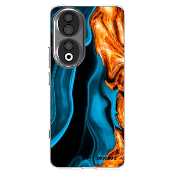 Picasee átlátszó szilikon tok az alábbi mobiltelefonokra Honor 90 5G - Gold blue