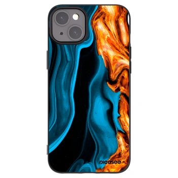 Picasee fekete szilikon tok az alábbi mobiltelefonokra Apple iPhone 15 Plus - Gold blue