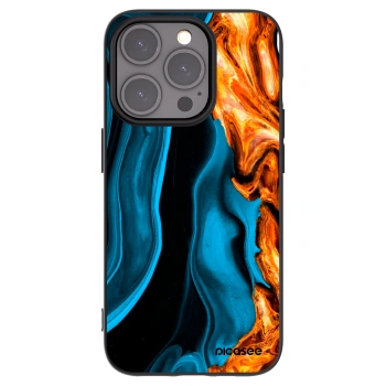 Picasee fekete szilikon tok az alábbi mobiltelefonokra Apple iPhone 15 Pro - Gold blue