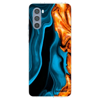 Picasee átlátszó szilikon tok az alábbi mobiltelefonokra Motorola Moto G62 - Gold blue