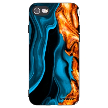 Picasee fekete szilikon tok az alábbi mobiltelefonokra Apple iPhone 7 - Gold blue