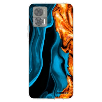 Picasee átlátszó szilikon tok az alábbi mobiltelefonokra Motorola Edge 30 Neo - Gold blue