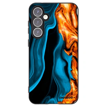 Picasee fekete szilikon tok az alábbi mobiltelefonokra Samsung Galaxy S23 FE S711B - Gold blue