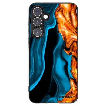 Picasee fekete szilikon tok az alábbi mobiltelefonokra Samsung Galaxy A55 5G A556B - Gold blue