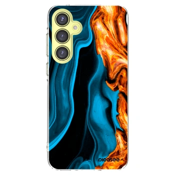 Picasee átlátszó szilikon tok az alábbi mobiltelefonokra Samsung Galaxy A35 5G A356B - Gold blue