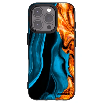 Picasee fekete szilikon tok az alábbi mobiltelefonokra Apple iPhone 16 Pro - Gold blue