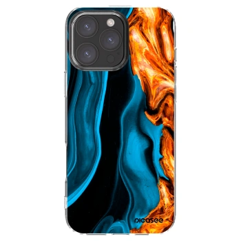 Picasee átlátszó szilikon tok az alábbi mobiltelefonokra Apple iPhone 16 Pro Max - Gold blue
