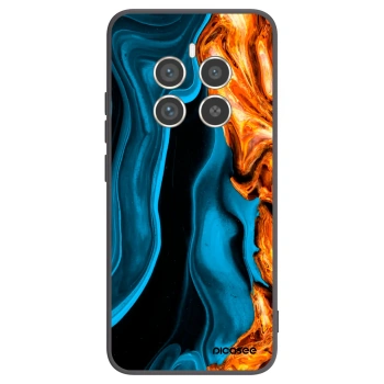 Picasee fekete szilikon tok az alábbi mobiltelefonokra Realme 12 Pro 5G - Gold blue