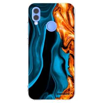 Picasee átlátszó szilikon tok az alábbi mobiltelefonokra Honor 10 Lite - Gold blue