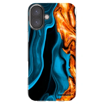 Picasee átlátszó szilikon tok az alábbi mobiltelefonokra Apple iPhone 16 Plus - Gold blue