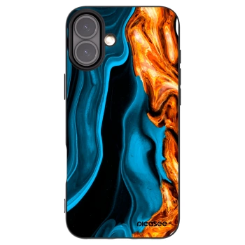 Picasee fekete szilikon tok az alábbi mobiltelefonokra Apple iPhone 16 Plus - Gold blue