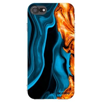 Picasee átlátszó szilikon tok az alábbi mobiltelefonokra Apple iPhone 7 - Gold blue