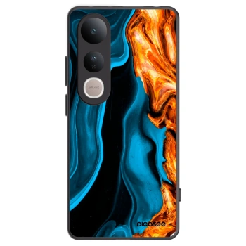 Picasee fekete szilikon tok az alábbi mobiltelefonokra Vivo V50 Lite 5G - Gold blue