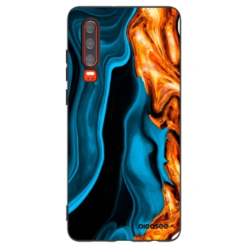 Picasee fekete szilikon tok az alábbi mobiltelefonokra Huawei P30 - Gold blue