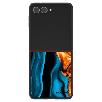 Szilikon tok erre a típusra Samsung Galaxy Z Flip7 5G - Gold blue