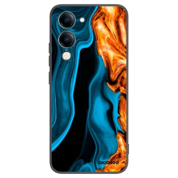Picasee fekete szilikon tok az alábbi mobiltelefonokra Vivo Y29s 5G - Gold blue