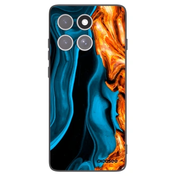 Picasee fekete szilikon tok az alábbi mobiltelefonokra Motorola Edge 60 Fusion - Gold blue