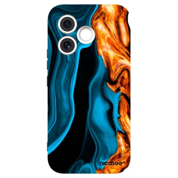 Picasee fekete szilikon tok az alábbi mobiltelefonokra Honor 600 Lite - Gold blue