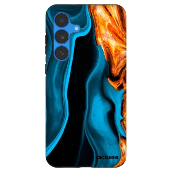 Picasee Fashion Case Samsung Galaxy S25 FE 5G - Gold blue