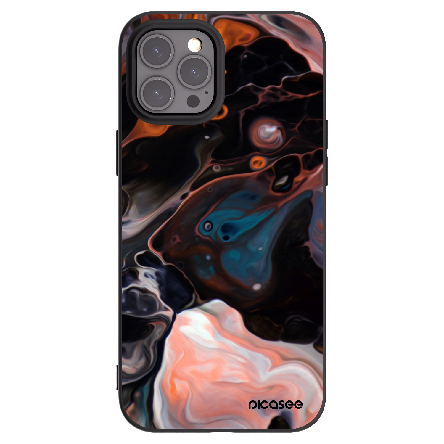 Picasee fekete szilikon tok az alábbi mobiltelefonokra Apple iPhone 12 Pro Max - Cream