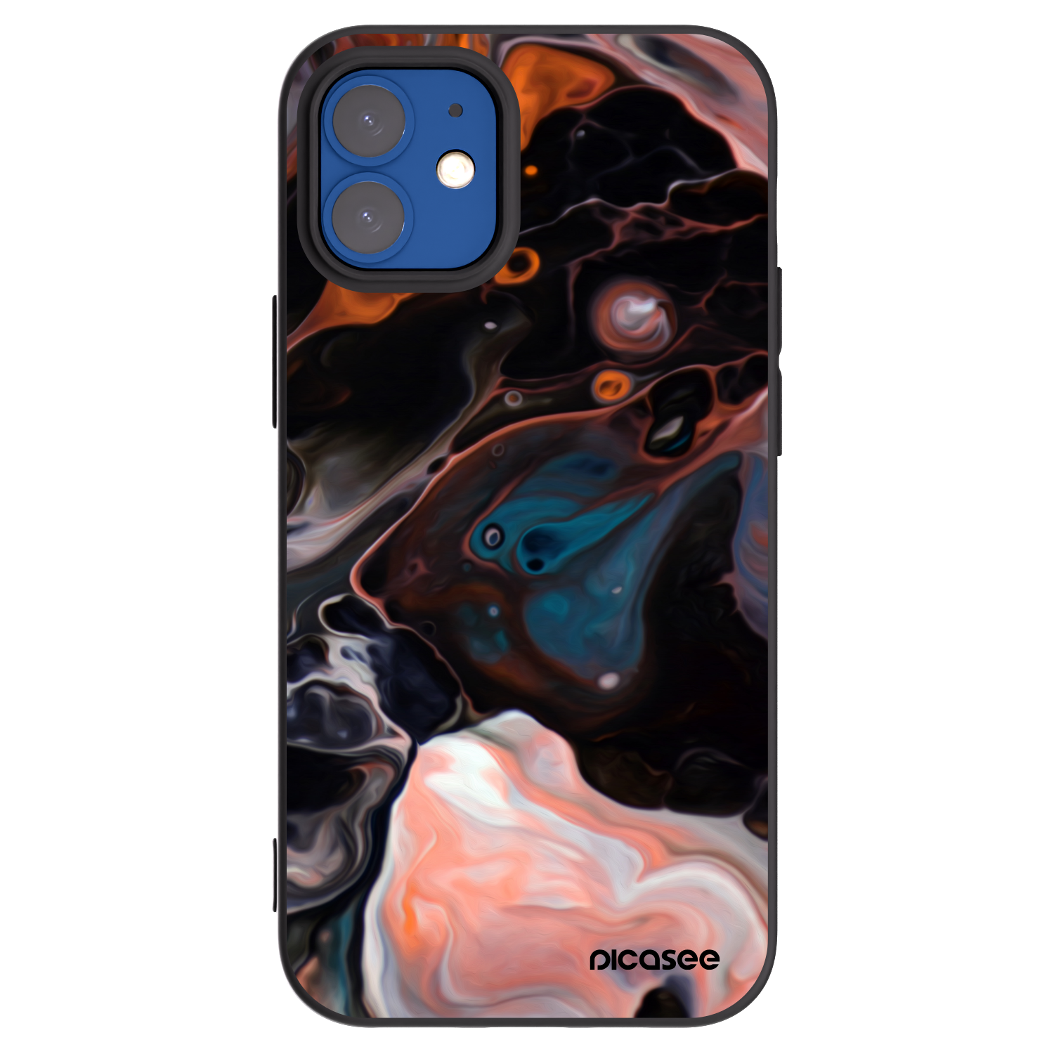 Picasee fekete szilikon tok az alábbi mobiltelefonokra Apple iPhone 12 mini - Cream
