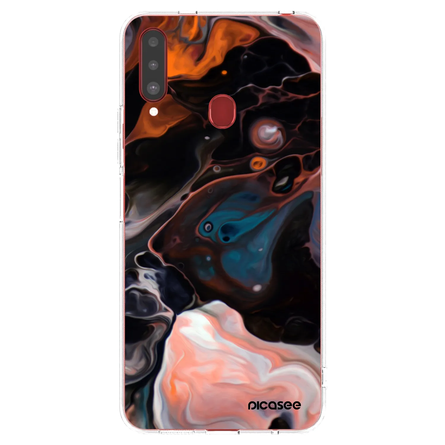 Picasee átlátszó szilikon tok az alábbi mobiltelefonokra Samsung Galaxy A20s - Cream