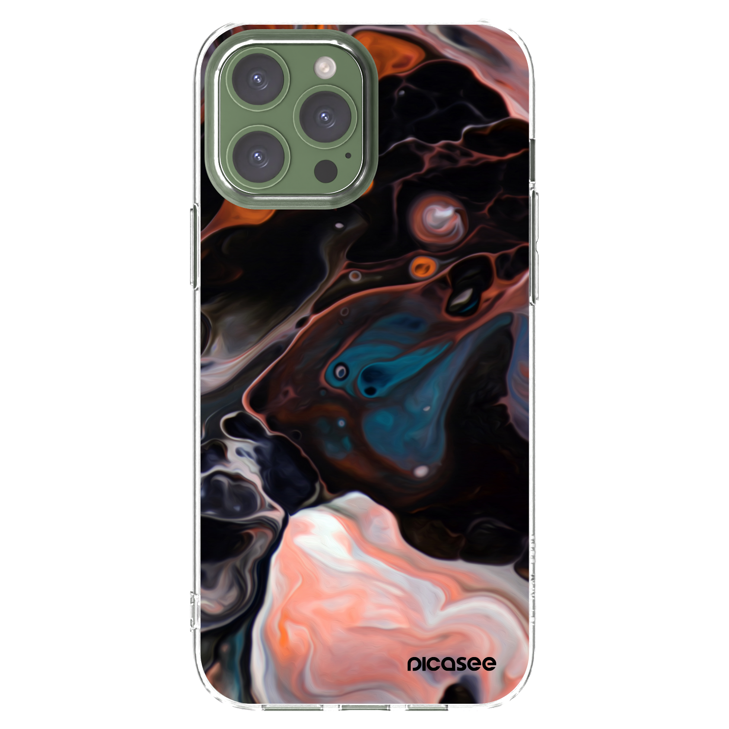 Picasee átlátszó szilikon tok az alábbi mobiltelefonokra Apple iPhone 13 Pro Max - Cream