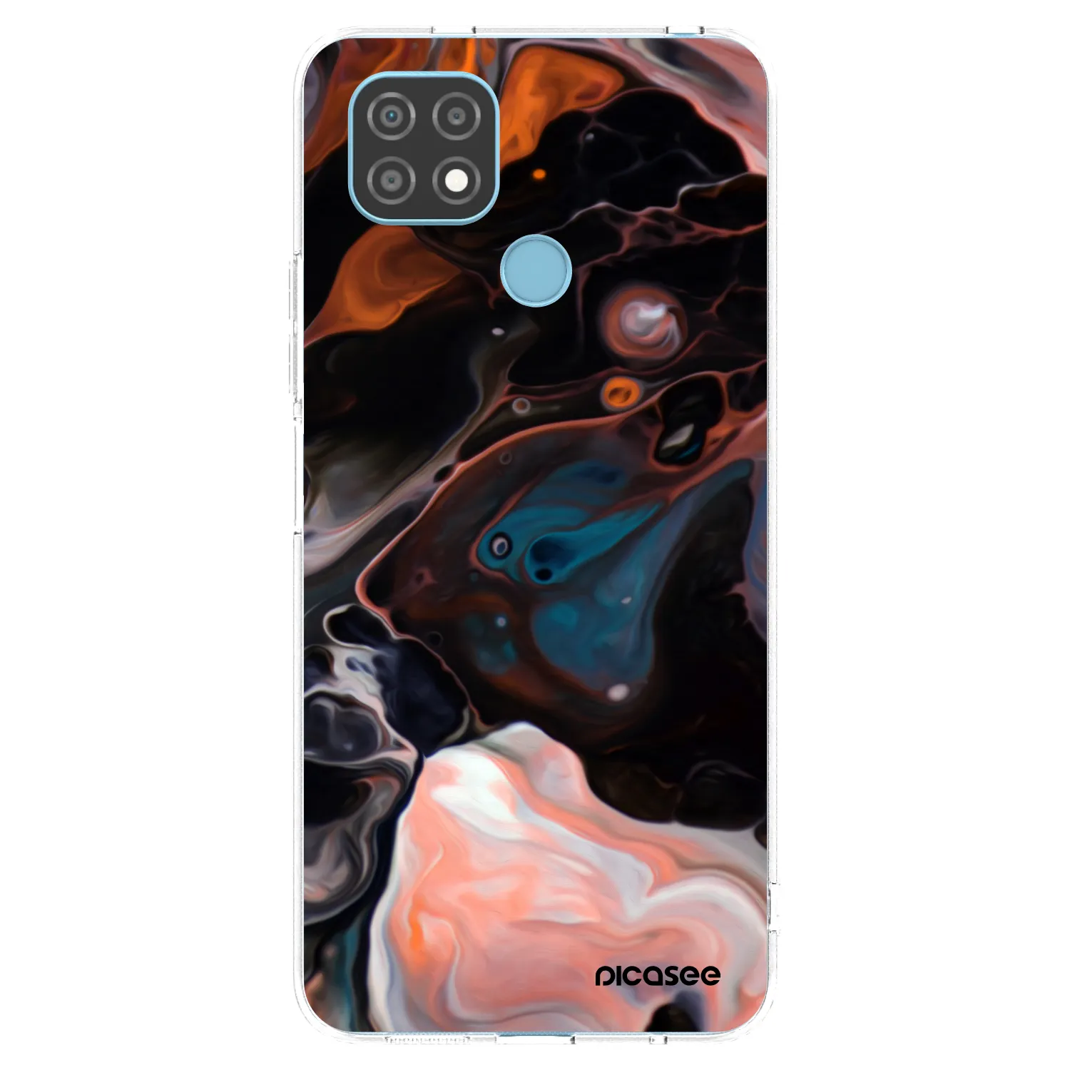Picasee átlátszó szilikon tok az alábbi mobiltelefonokra Realme C21 - Cream