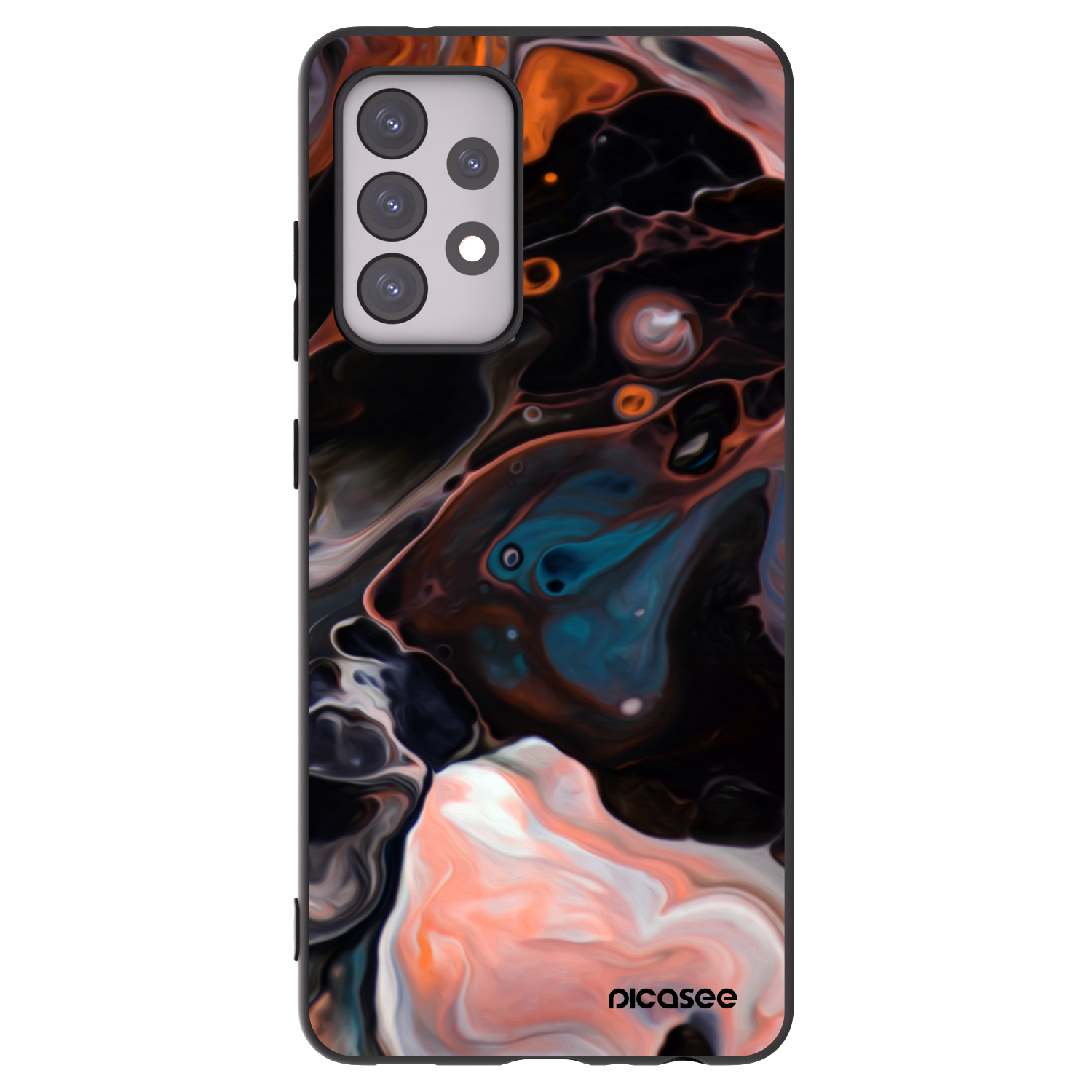 Picasee fekete szilikon tok az alábbi mobiltelefonokra Samsung Galaxy A52s 5G A528B - Cream