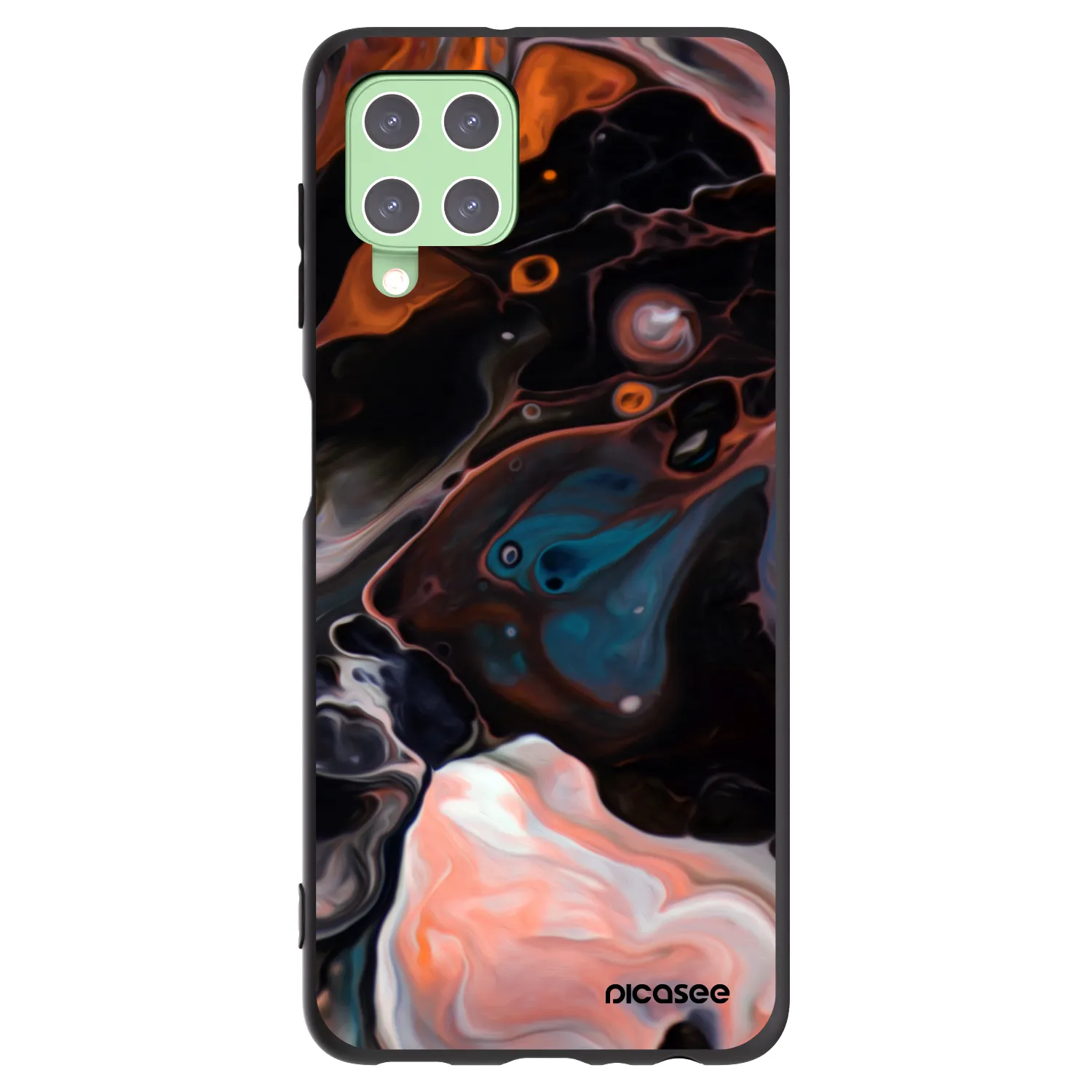 Picasee fekete szilikon tok az alábbi mobiltelefonokra Samsung Galaxy A22 A225F 4G - Cream