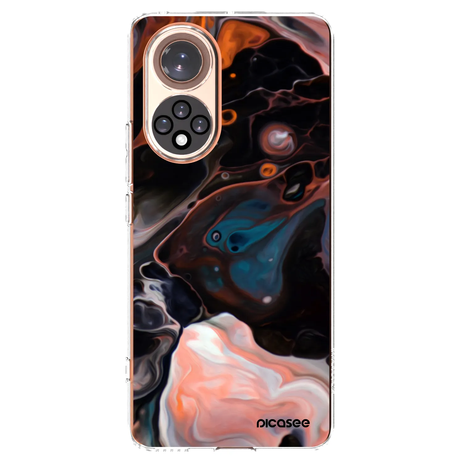 Picasee átlátszó szilikon tok az alábbi mobiltelefonokra Honor 50 5G - Cream