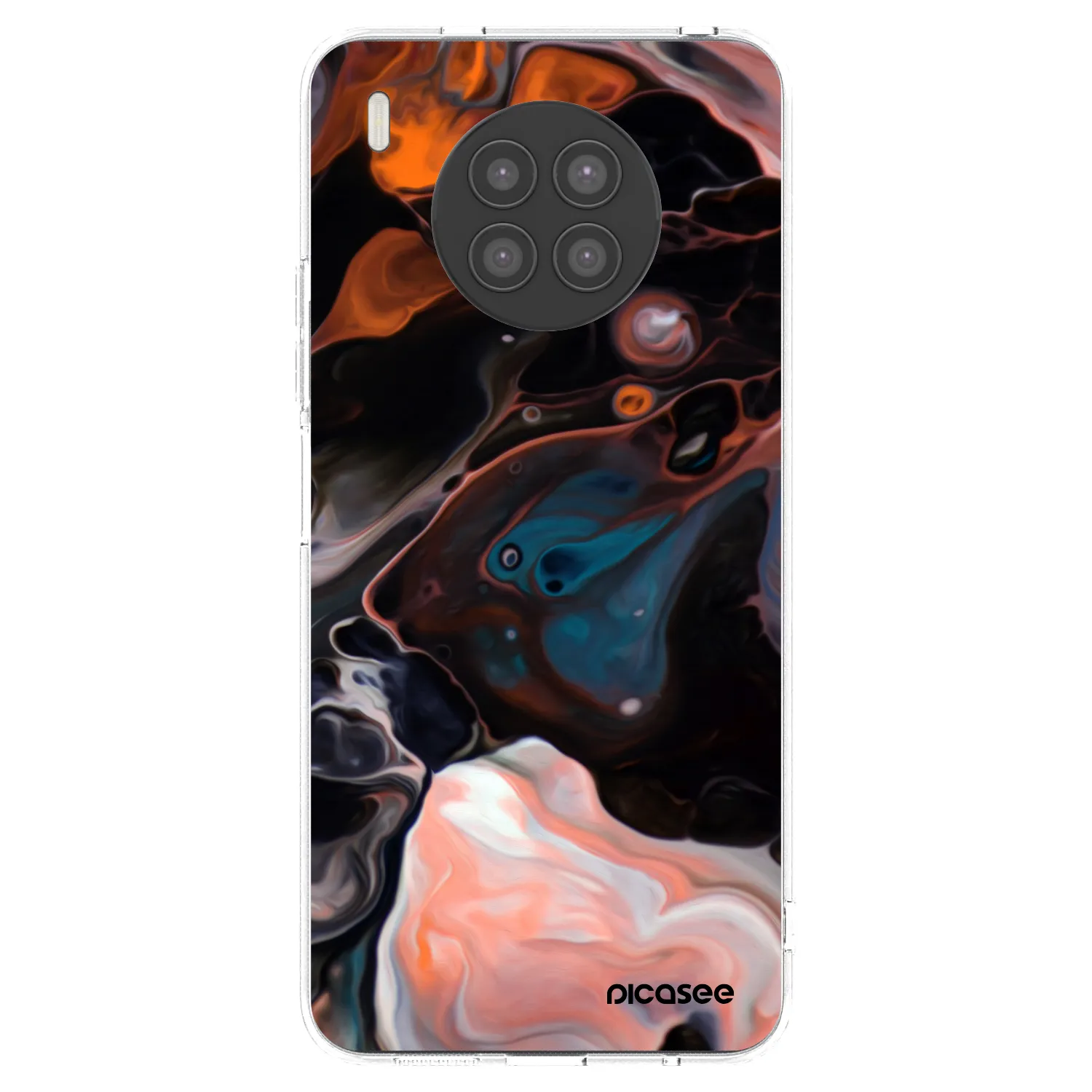 Picasee átlátszó szilikon tok az alábbi mobiltelefonokra Huawei Nova 8i - Cream