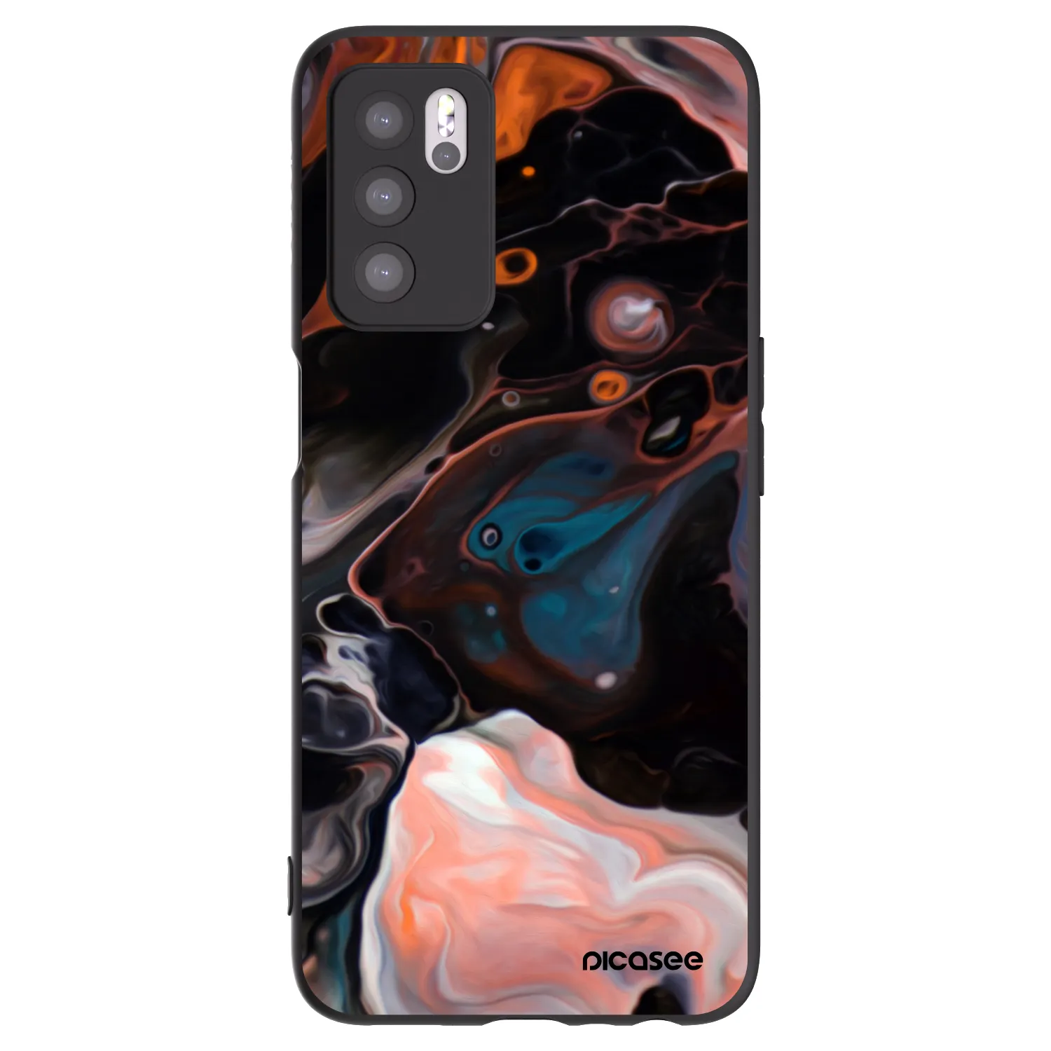 Picasee fekete szilikon tok az alábbi mobiltelefonokra OPPO A16s - Cream