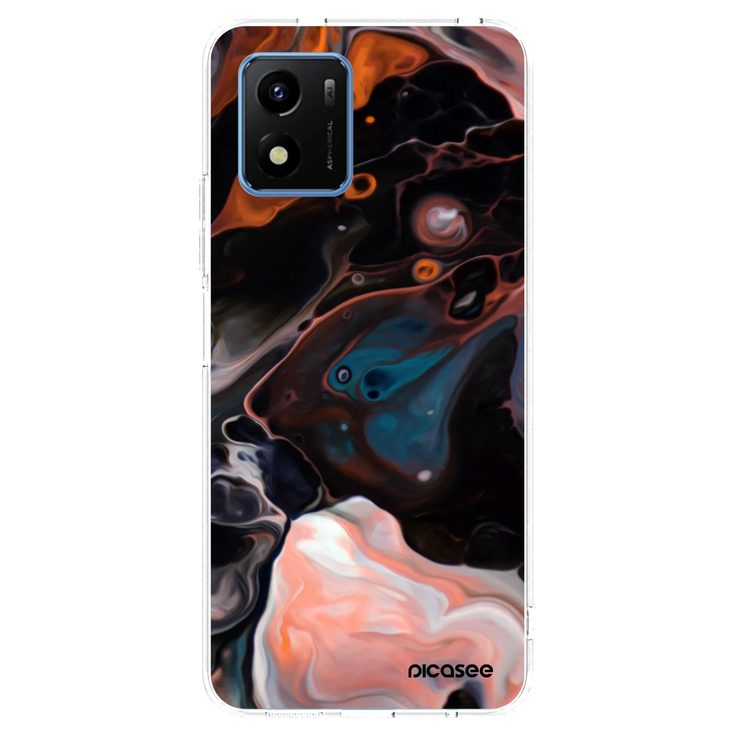 Picasee átlátszó szilikon tok az alábbi mobiltelefonokra Vivo Y01 - Cream