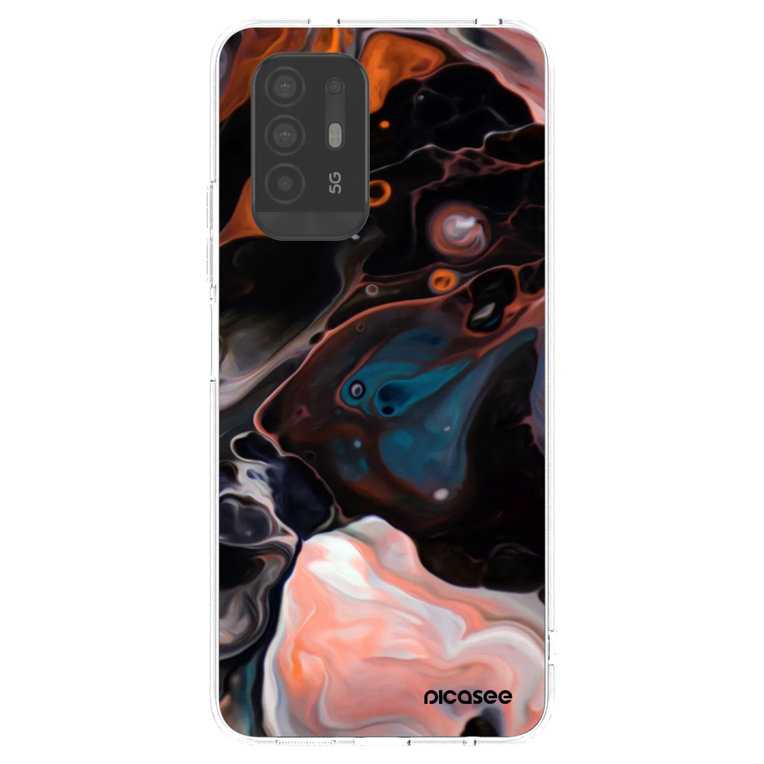 Picasee átlátszó szilikon tok az alábbi mobiltelefonokra OPPO A94 5G - Cream