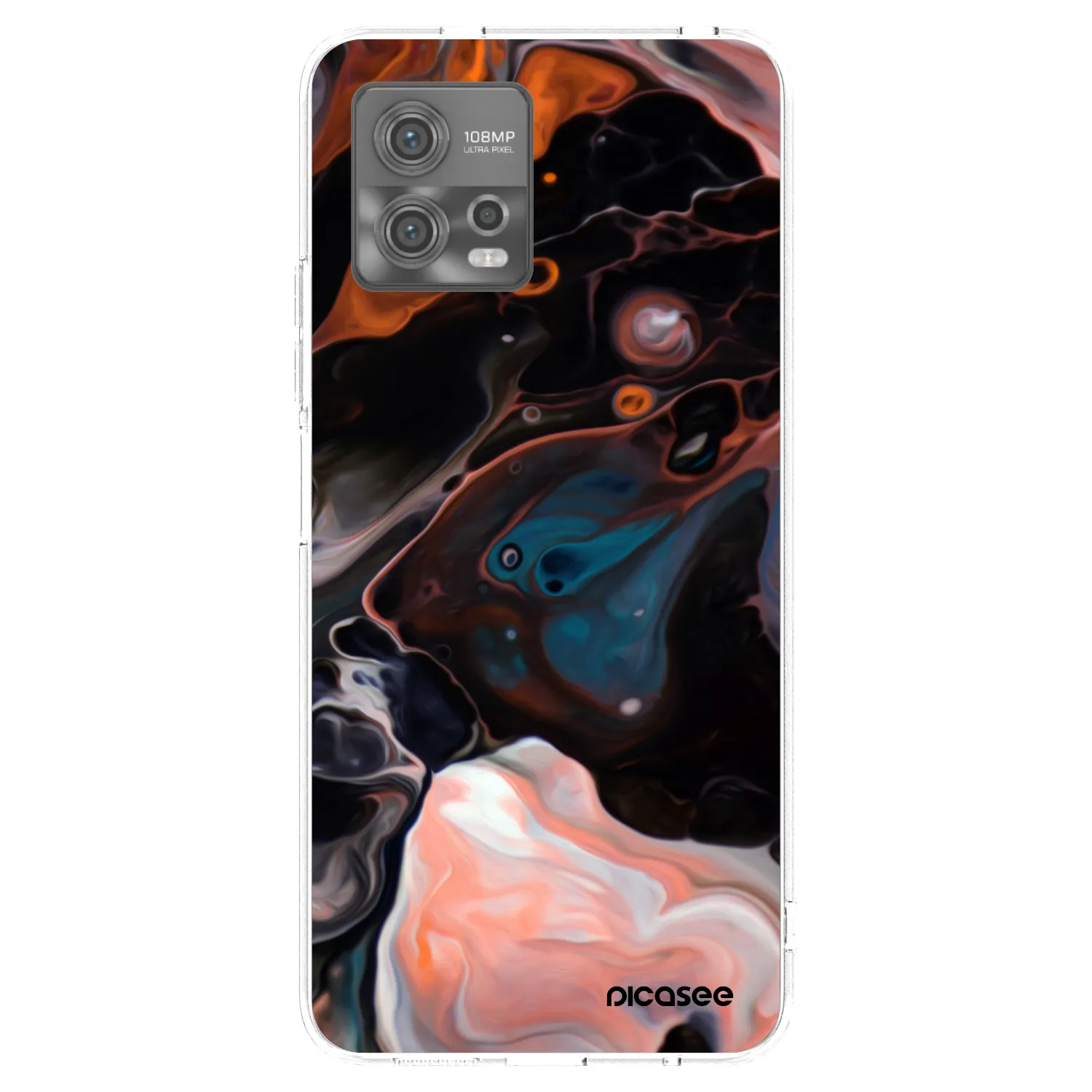 Picasee átlátszó szilikon tok az alábbi mobiltelefonokra Motorola Moto G72 - Cream