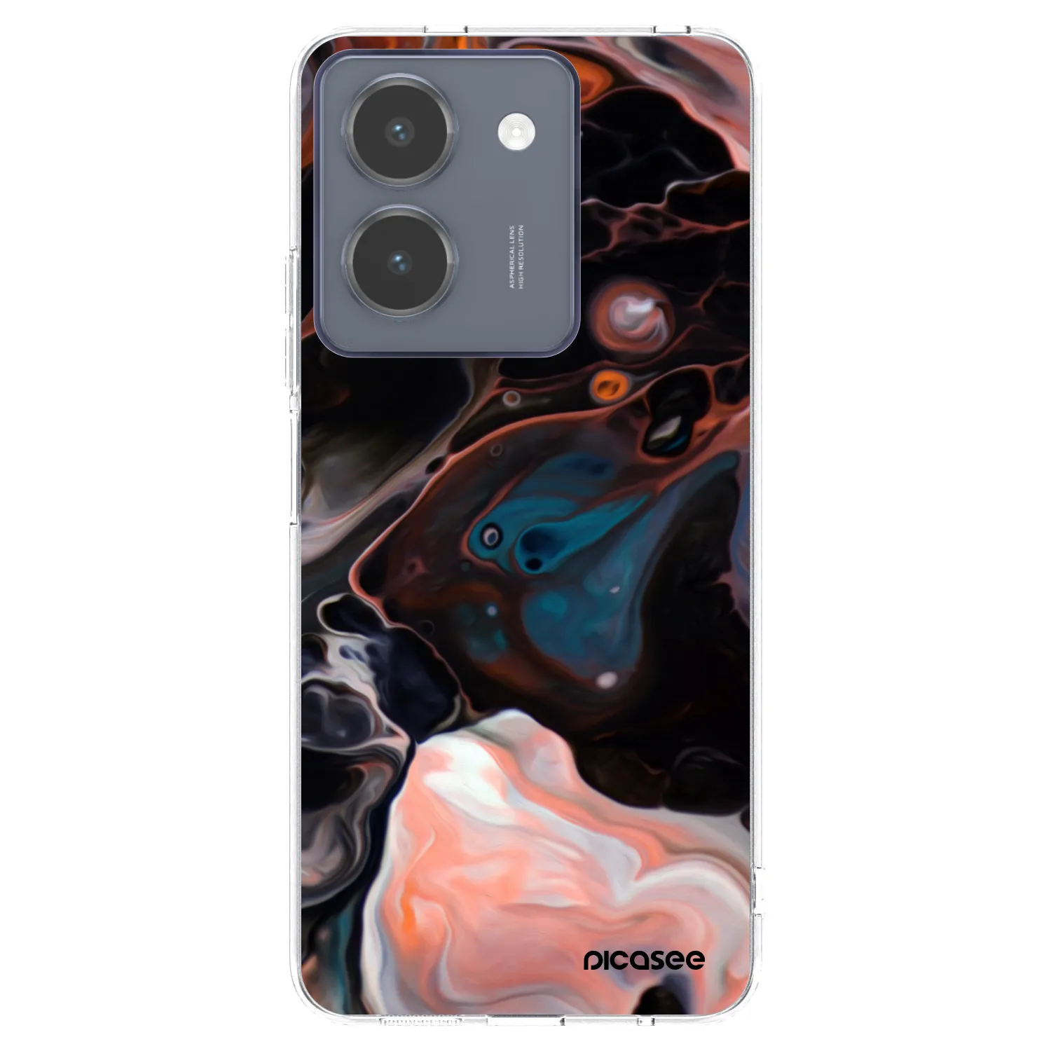 Picasee átlátszó szilikon tok az alábbi mobiltelefonokra Vivo Y36 4G - Cream