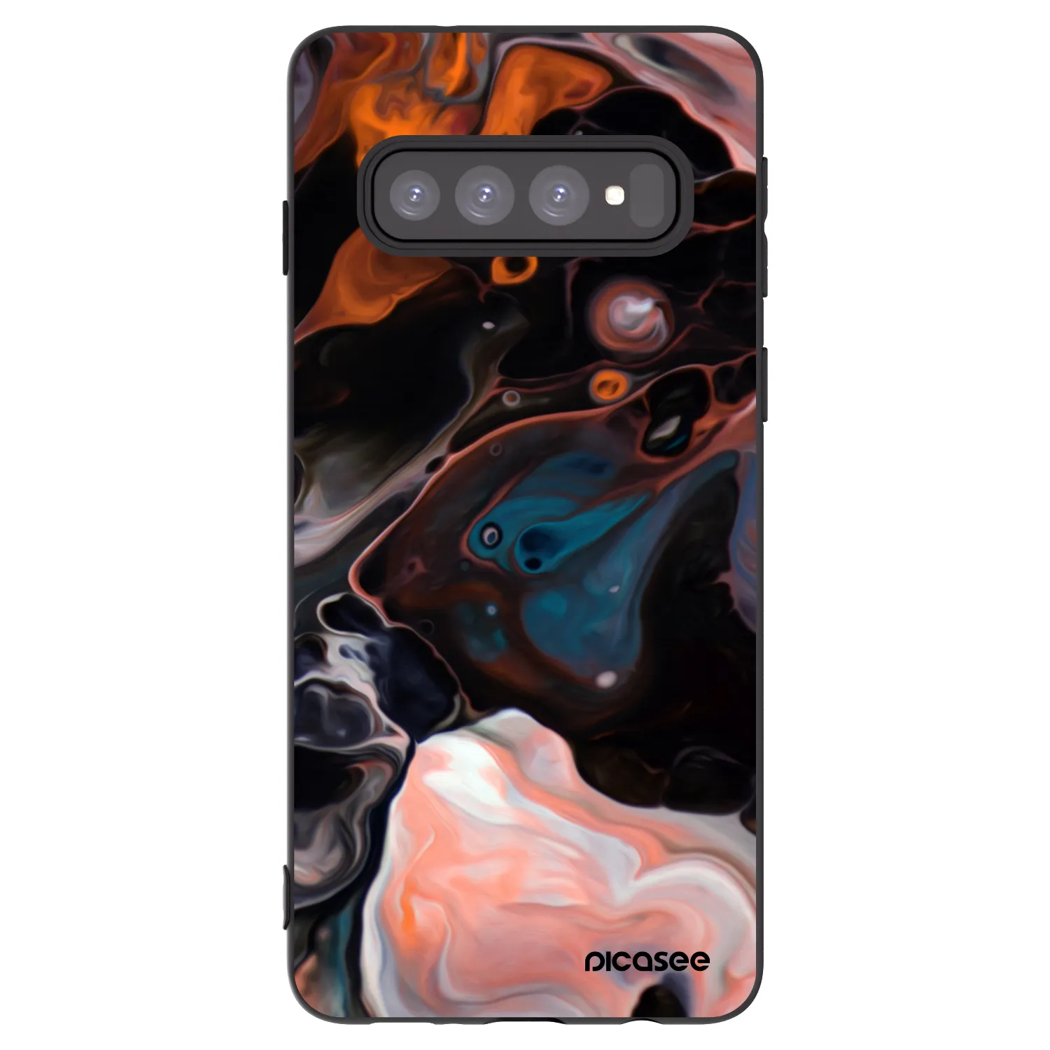 Picasee fekete szilikon tok az alábbi mobiltelefonokra Samsung Galaxy S10 G973 - Cream