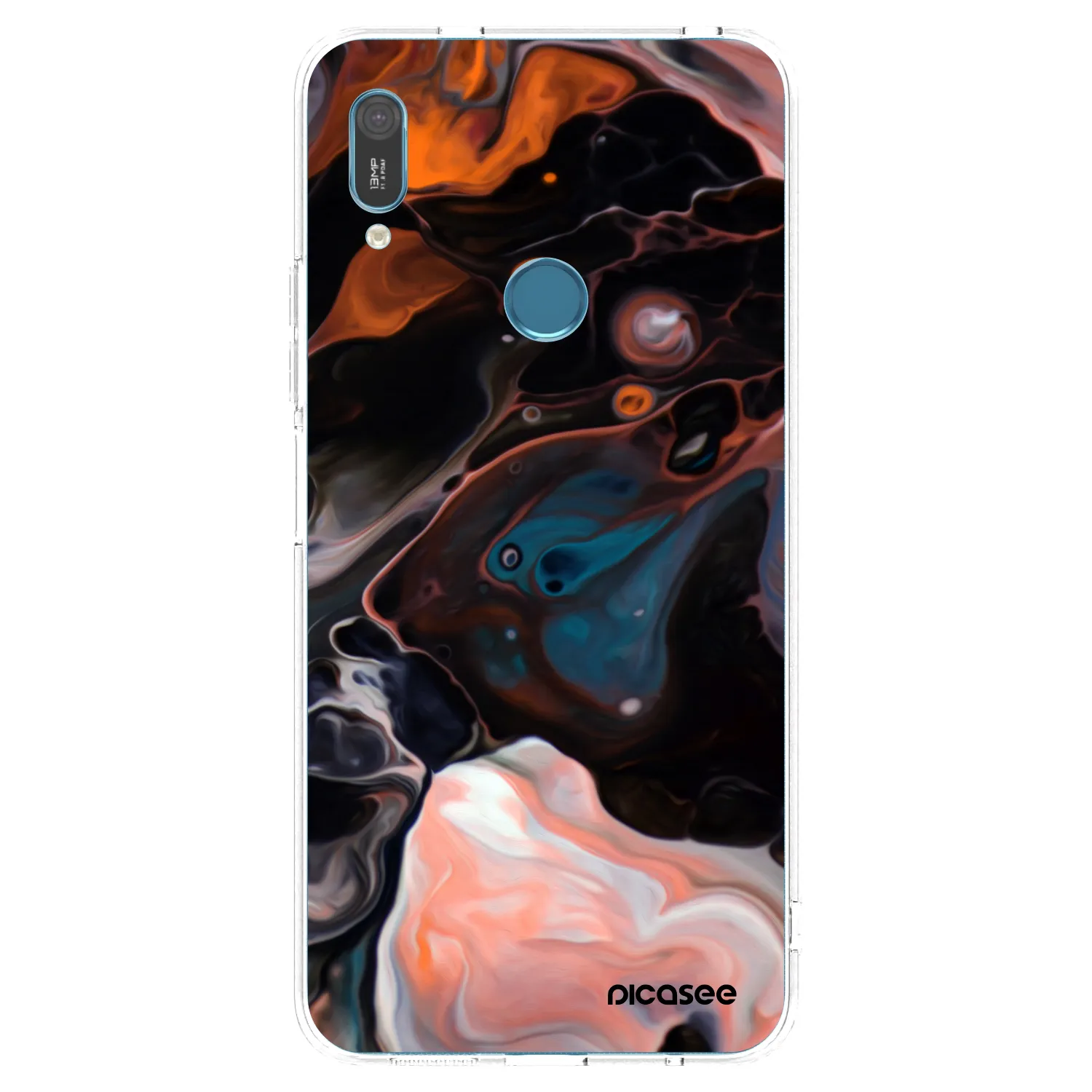 Picasee átlátszó szilikon tok az alábbi mobiltelefonokra Huawei Y6 2019 - Cream