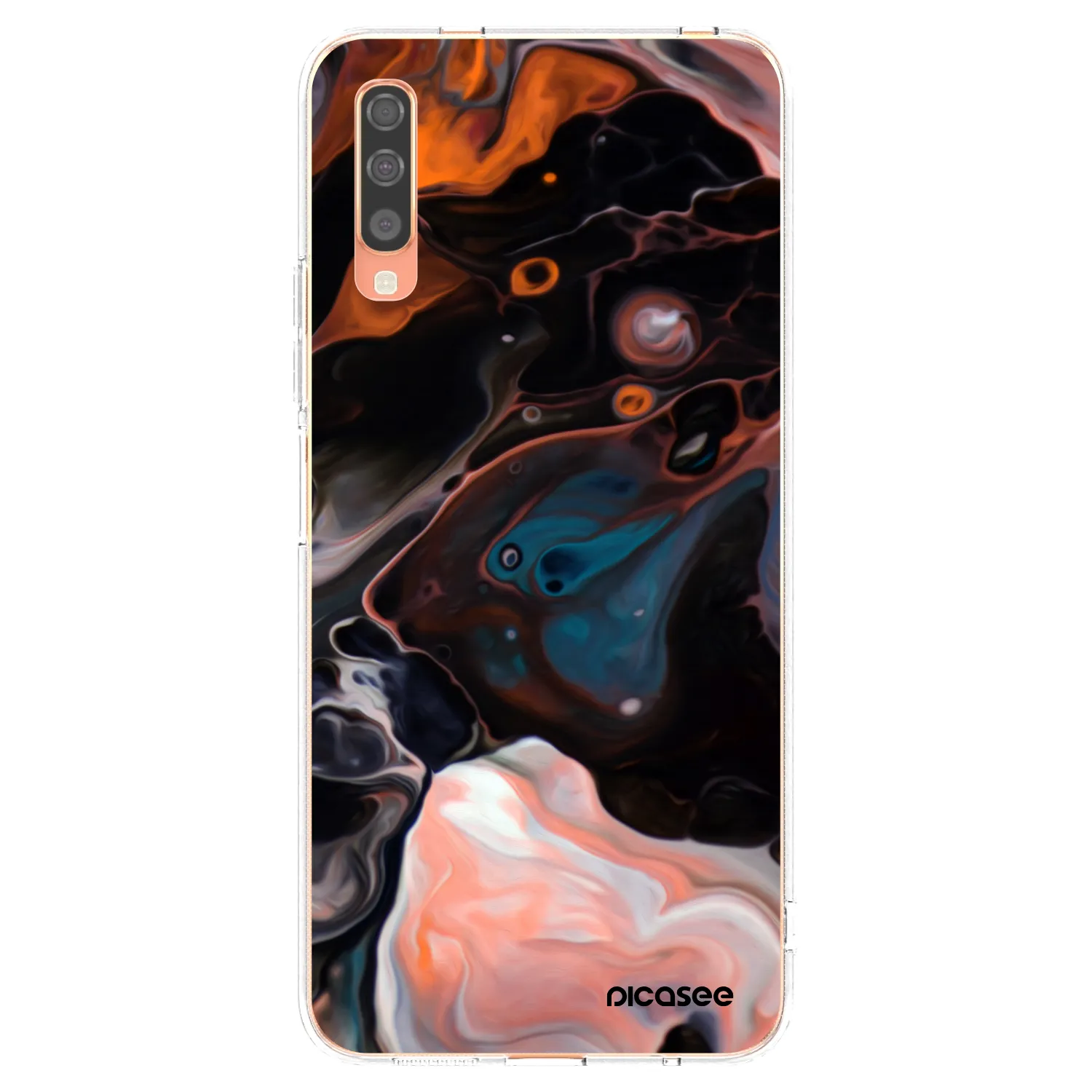 Picasee átlátszó szilikon tok az alábbi mobiltelefonokra Samsung Galaxy A70 A705F - Cream